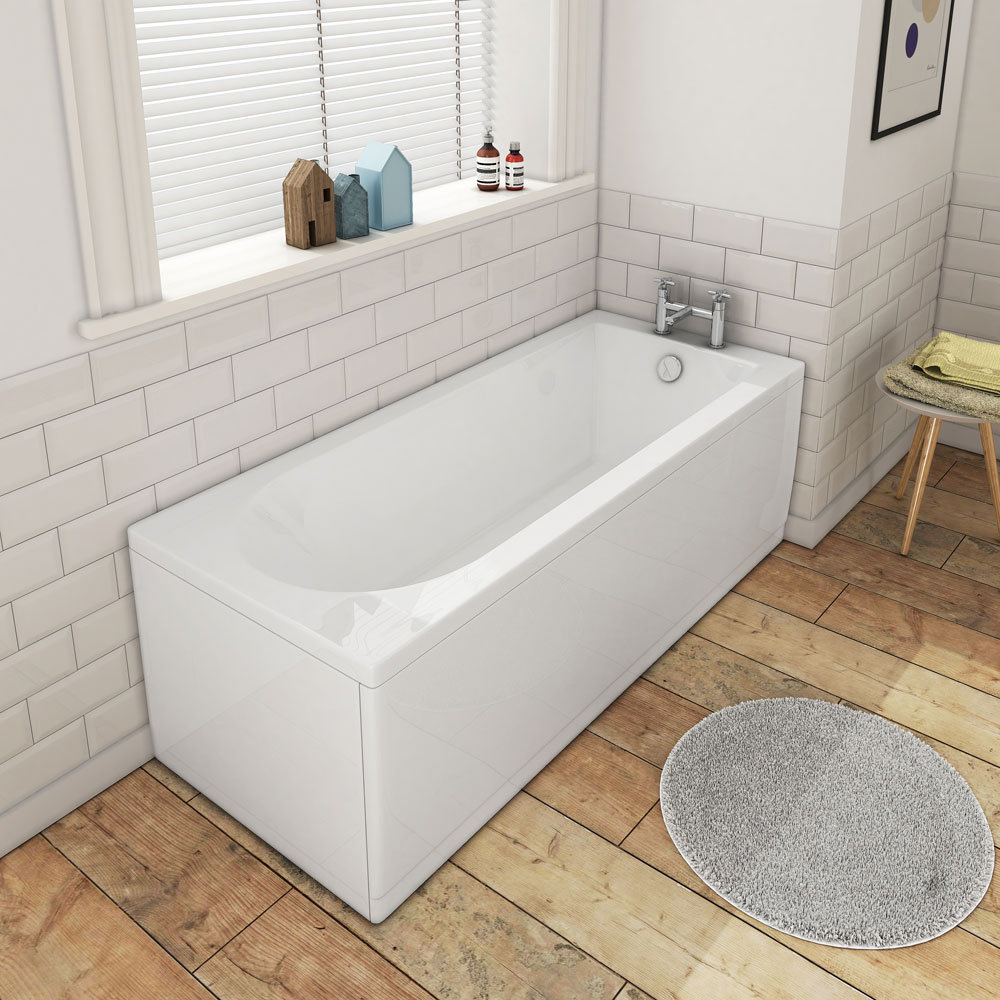 1600 x 700 Round Single Ended Bath + Panels