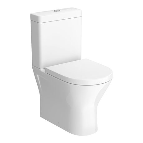 RAK Resort Mini Rimless Close Coupled BTW Toilet + Quick Release Soft Close Urea Seat