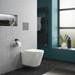 RAK Resort Wall Hung Rimless Pan incl. Dual Flush Concealed WC Cistern with Frame profile small image view 5 