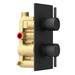 Arezzo Round Modern Twin Concealed Shower Valve - Matt Black profile small image view 6 