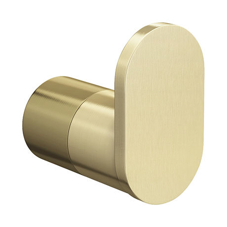 Arezzo Brushed Brass Robe Hook | Victorian Plumbing UK