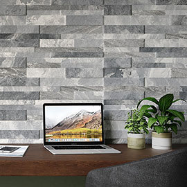 Runda Grey Slate Effect Split Face Tiles - 303 x 613mm