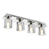 Revive Chrome/Smoked Glass 4-Light Bar Ceiling Light profile small image view 1 
