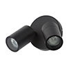 Revive Outdoor Black Adjustable Twin Spotlights profile small image view 1 