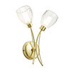 Revive Satin Brass/Clear 2-Light Wall Light profile small image view 1 