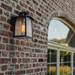 Revive Outdoor Matt Black Wall Light with Seeded Glass Diffuser profile small image view 2 