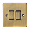 Revive Twin Light Switch - Antique Brass profile small image view 1 