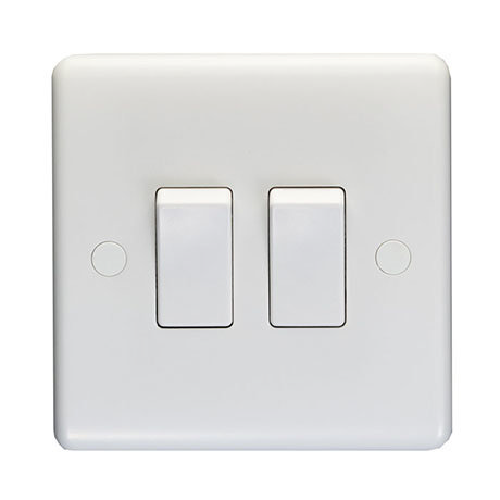 Revive Twin Light Switch - White