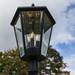 Revive Outdoor Solar Bronze 6-Panel Tall Post Lantern profile small image view 4 