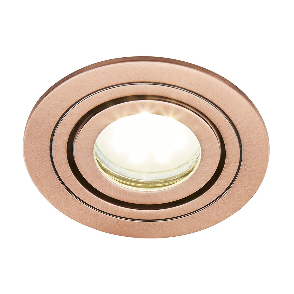 Revive Brushed Copper Round Tiltable Downlight