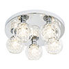 Revive Chrome/Clear Glass 5-Light Flush Ceiling Light profile small image view 1 