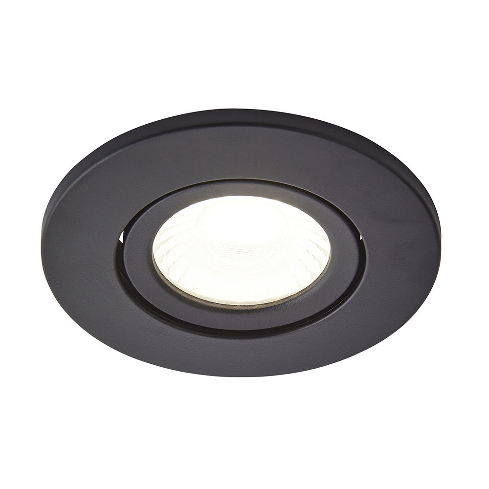 Revive Satin Black IP65 LED Fire-Rated Tiltable Downlight