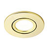 Revive Satin Brass IP65 LED Fire-Rated Tiltable Downlight profile small image view 1 