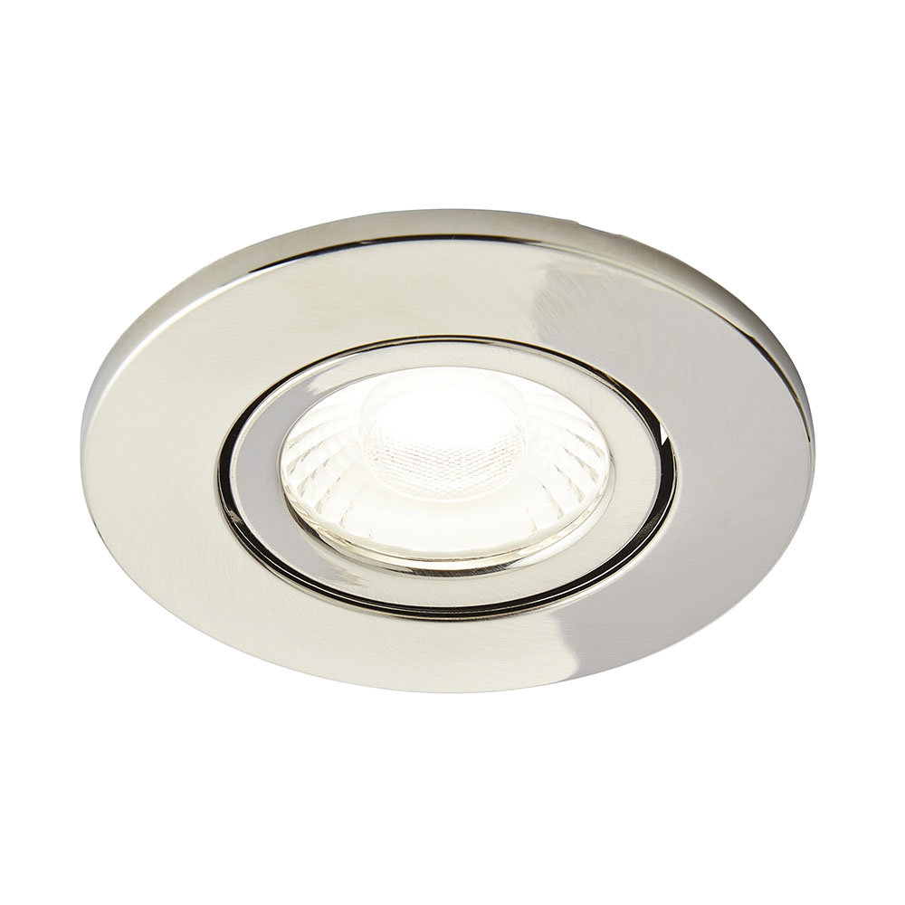 Revive Satin Nickel IP65 LED Fire-Rated Tiltable Downlight