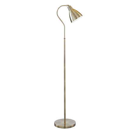 Revive Antique Brass Floor Lamp with Adjustable Head