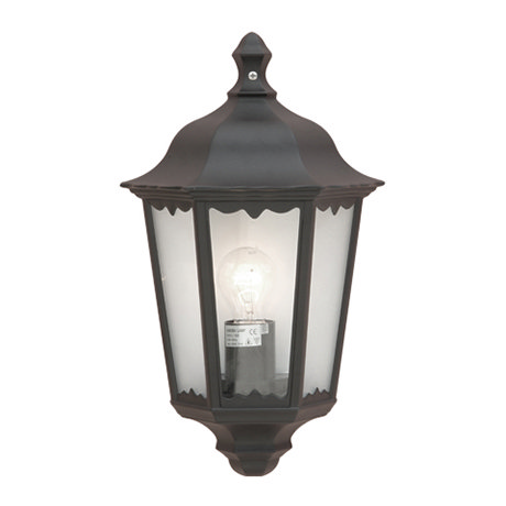 Revive Outdoor Traditional Black Half Wall Light