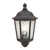 Revive Outdoor Traditional Black Half Wall Light profile small image view 1 