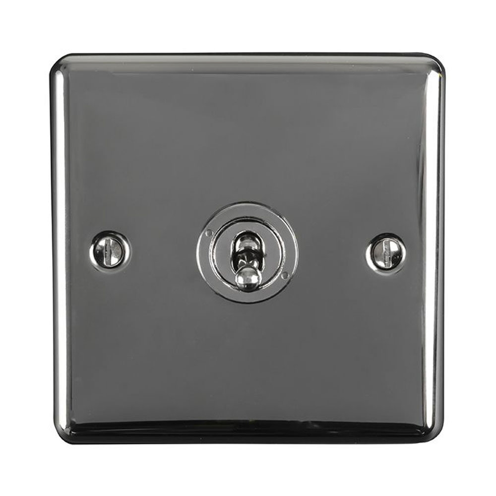 Revive Single Toggle Light Switch Black Nickel Victorian Plumbing UK