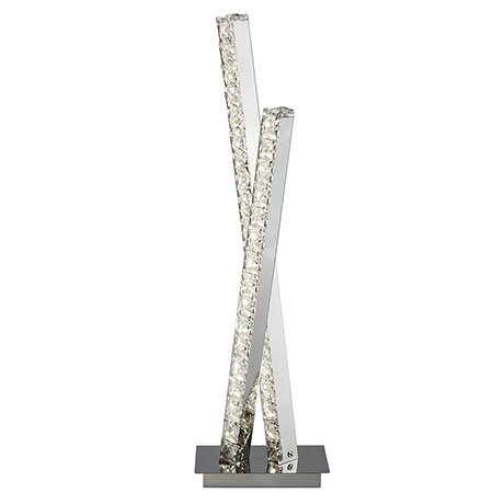 Revive Twin Column Crystal Glass Table Lamp