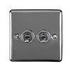 Revive Twin Toggle Light Switch - Black Nickel profile small image view 1 