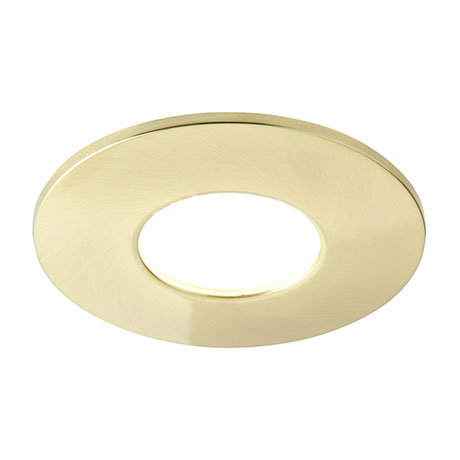 Revive Satin Brass IP65 LED Fire-Rated Fixed Downlight