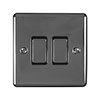 Revive Twin Light Switch - Black Nickel profile small image view 1 