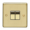 Revive Twin Light Switch - Brushed Brass profile small image view 1 