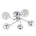 Revive Chrome 5-Light LED Bathroom Ceiling Light with Crackle Effect Diffusers profile small image view 2 
