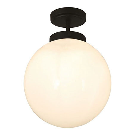 Revive Matt Black 1 Light Semi Flush Bathroom Ceiling - Black Flush Mount Ceiling Light Bathroom Revive Matt Black 1 Light Semi Flush Bathroom Ceiling - Black Flush Mount Ceiling Light Bathroom