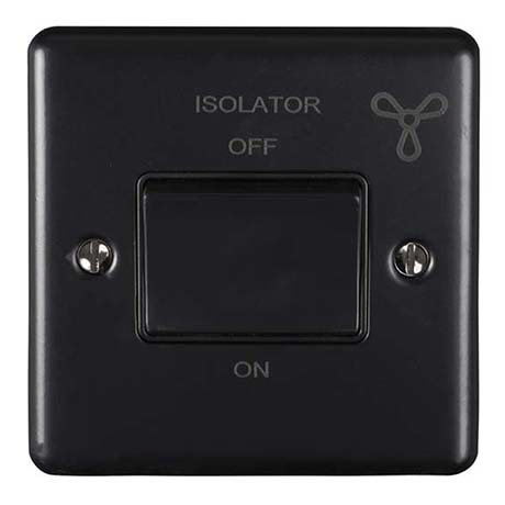 Revive Fan Isolator Switch Matt Black/Black