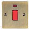 Revive 45 Amp Switch with Neon Power Indicator Antique Brass/Black profile small image view 1 
