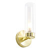 Revive Satin Brass Tube Bathroom Wall Light profile small image view 1 