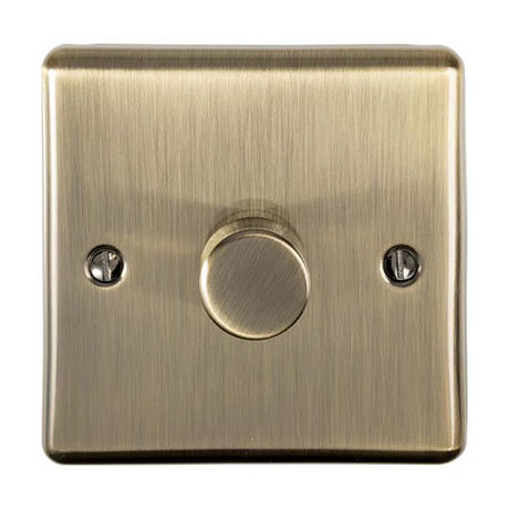 Revive Single Dimmer Light Switch - Antique Brass
