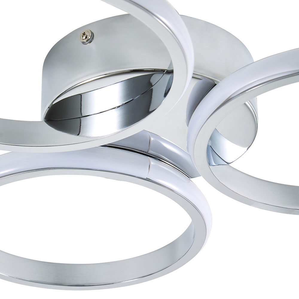 Revive Chrome 3Ring LED Bathroom Ceiling Light I Victorian Plumbing