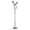 Revive Antique Brass Floral Floor Lamp profile small image view 1 