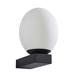 Revive Black LED Bathroom Wall Light with Opal Glass Shade profile small image view 2 