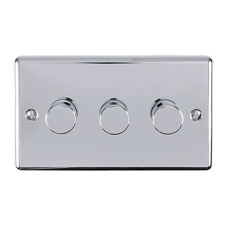 Revive 3 Gang 2 Way Dimmer Light Switch - Polished Chrome