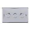 Revive 3 Gang 2 Way Dimmer Light Switch - Polished Chrome profile small image view 1 