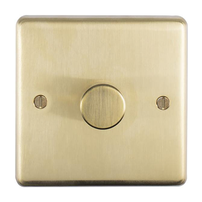 Revive Single Dimmer Light Switch - Brushed Brass