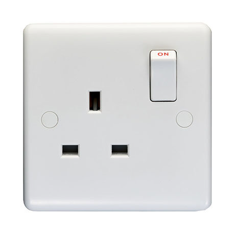 Revive 1 Gang Switched Socket - White