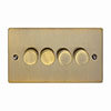 Revive 4 Gang 2 Way Dimmer Light Switch - Antique Brass profile small image view 1 