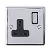 Revive 1 Gang Switched Socket - Polished Chrome profile small image view 1 