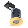 Revive Satin Brass IP65 Fire Rated Downlight profile small image view 1 