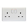 Revive 2 Gang Switched Socket - White profile small image view 1 