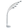 Revive Modern Chrome Floor Lamp with Marble Base profile small image view 1 