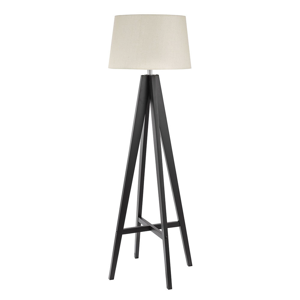 Revive Dark Wood Tripod Floor Lamp I, Tripod Table Lamp Black