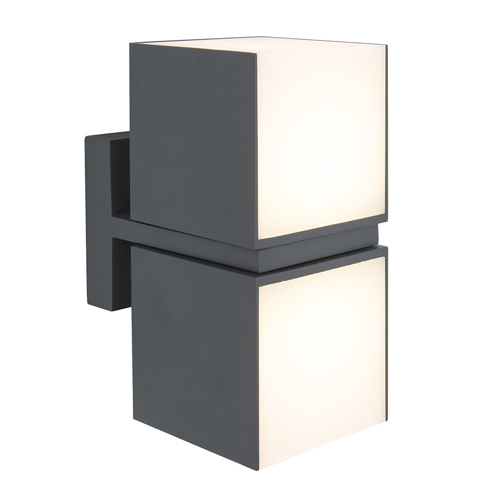 Revive Outdoor Twin Rotatable Dark Grey Wall Light