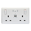 Revive Twin Plug Socket with USB & WiFi Extender White profile small image view 1 