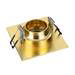 Revive IP65 Satin Brass Square Tiltable Bathroom Downlight profile small image view 2 