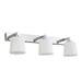 Revive Chrome 3-Light Bathroom Wall Light with Opal Glass Shades profile small image view 2 